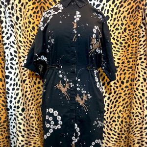 Topshop Unique Darling Deer Shirt Dress US size 4
